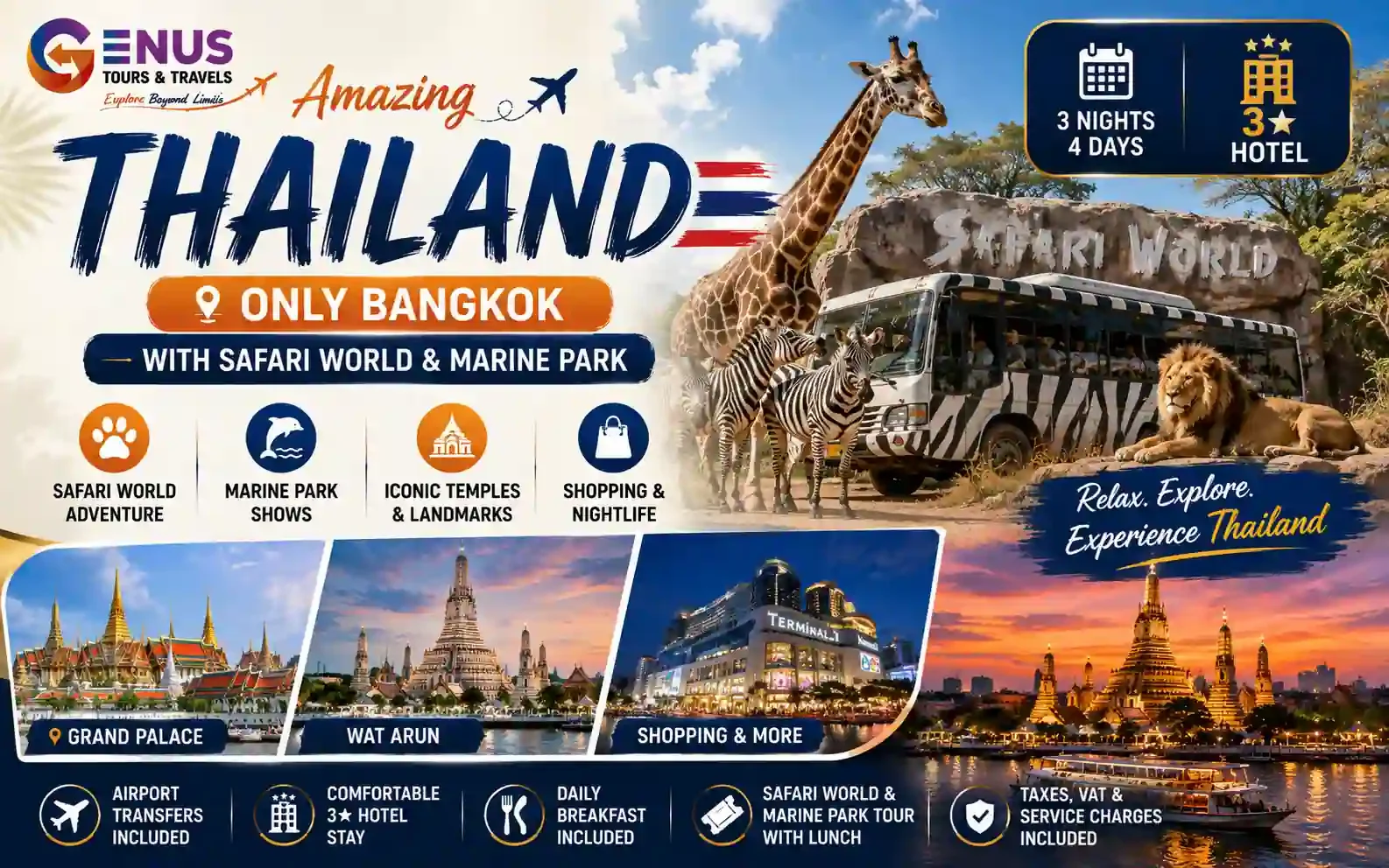 Bangkok With Safari World & Marin Park — Best Thailand Vacation Package