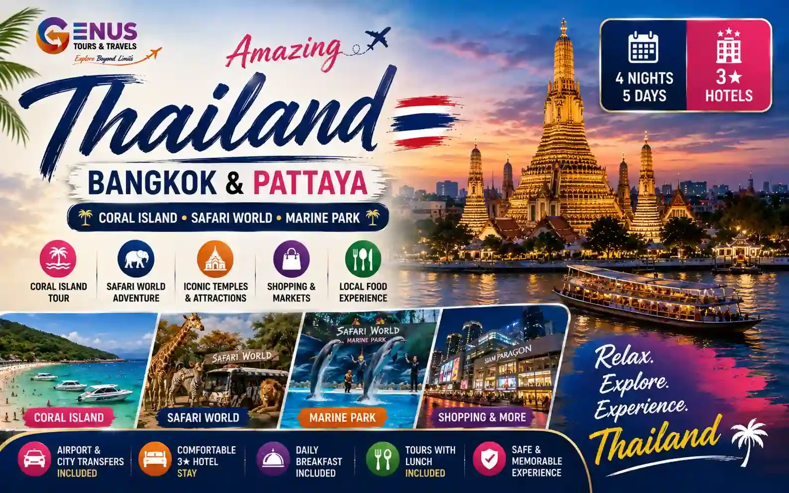 Bangkok & Pattaya (Option-1) — Best Thailand Vacation Package