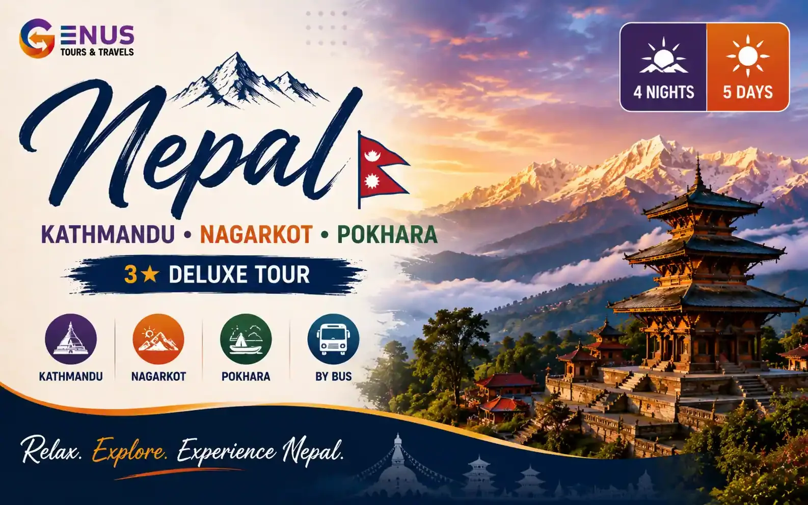 Kathmandu, Nagarkot, Pokhara, (3* Delux) — Best Nepal Vacation Package