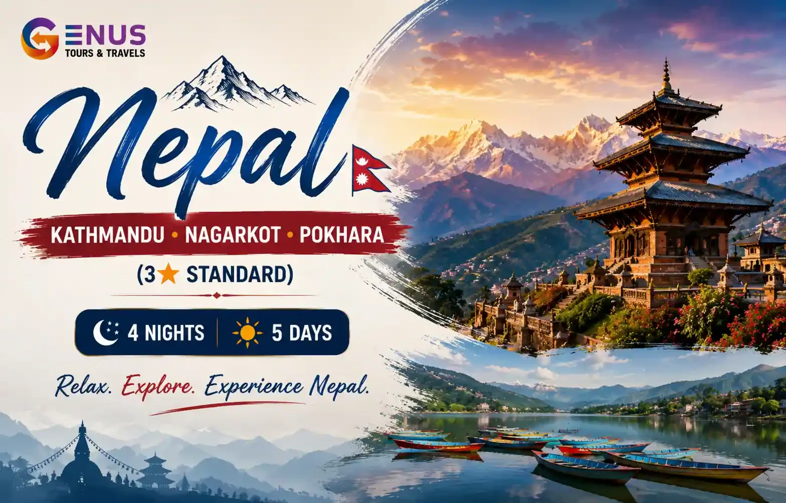 Kathmandu, Nagarkot, Pokhara, (3* Standard) — Best Nepal Vacation Package
