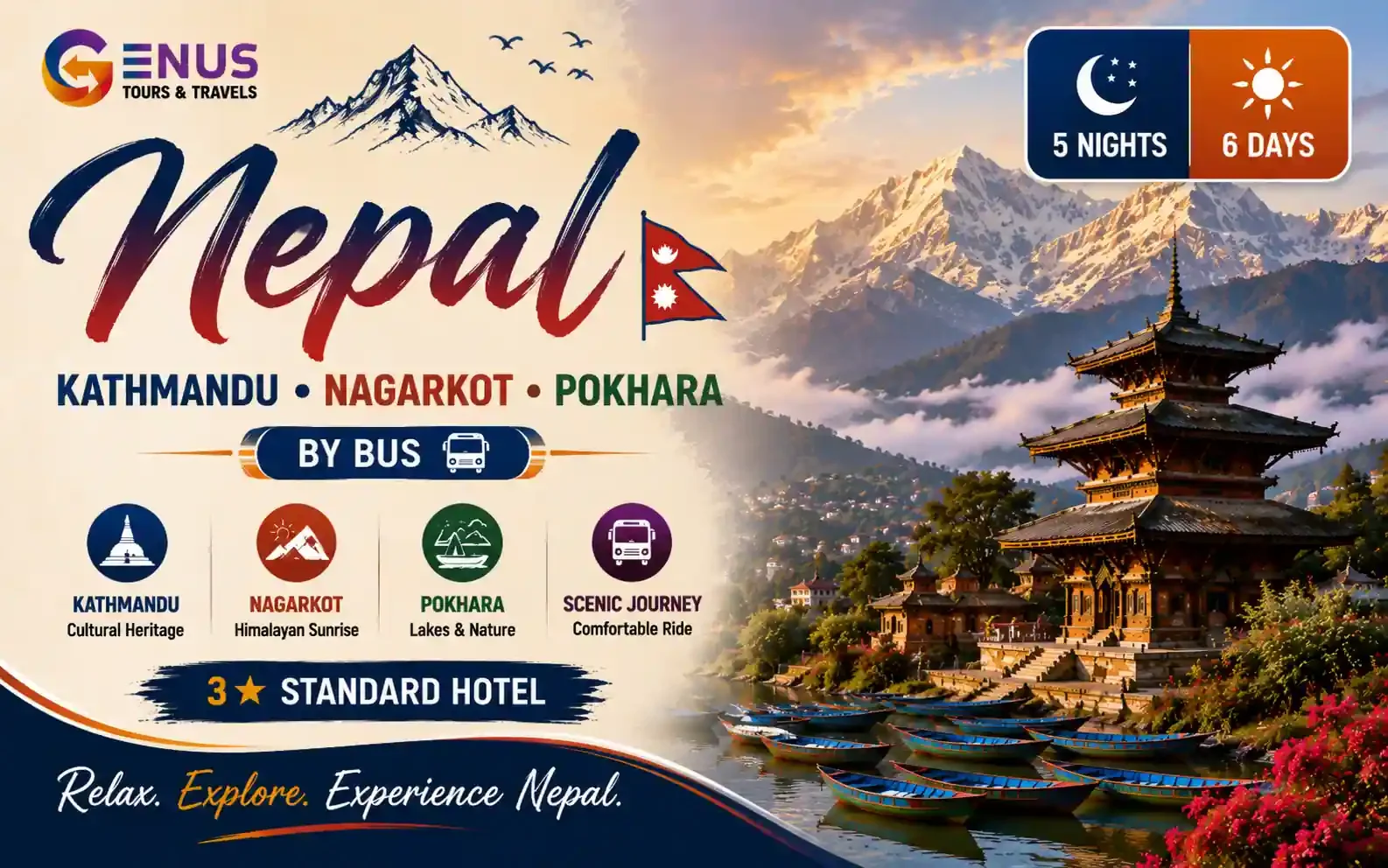 Kathmandu, Nagarkot, Pokhara (3*) - By Bus — Best Nepal Vacation Package