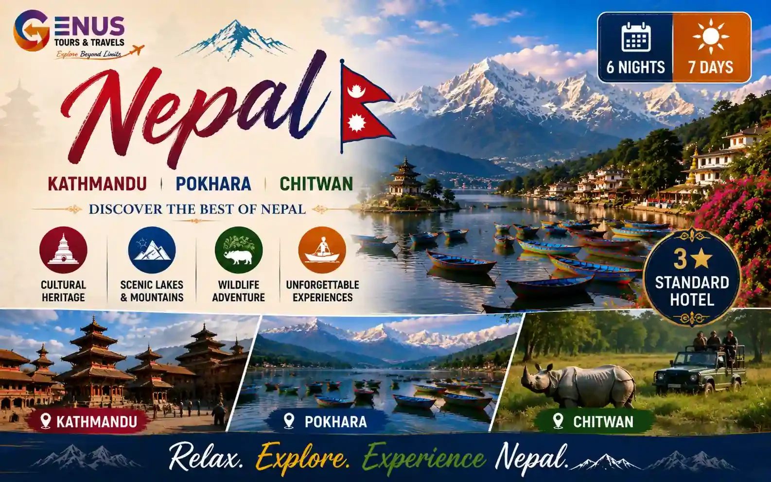 Kathmandu, Pokhara, Chitwan — Best Nepal Vacation Package